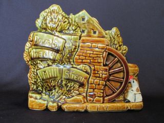 Vintage Mccoy Usa Pottery Planter " Down By The Old Mill Stream " 7.  25 " By 6.  5 "