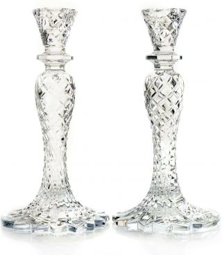 Waterford Crystal Sea Jewel S/2 Candlestick Holders Brand