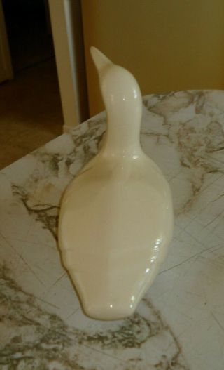 Vintage Northern Pottery Canada White Duck Signed Figurine
