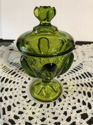 Viking Glass Avocado 6 - Petal Jar - - 5 3/4 Inches Tall