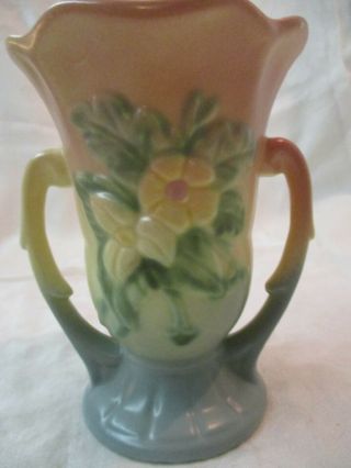 Vintage Hull Pottery Vase Wildflower Pink & Blue W - 3 5 1/2