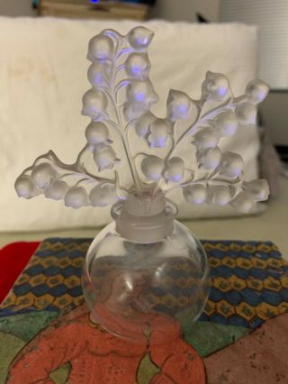 Lalique Clairefontaine Lily Of The Valley Crystal Perfume Bottle