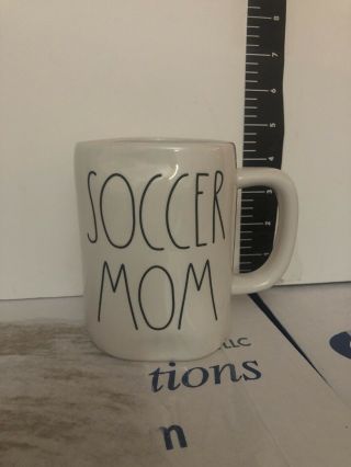 Rae Dunn Soccer Mom Mug White Ceramic Coffee Mug Mother 