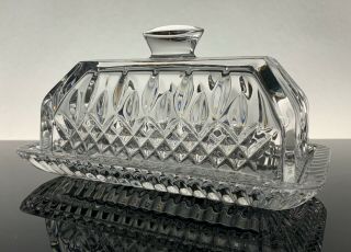 Waterford Crystal Lismore Covered Butter Dish 2