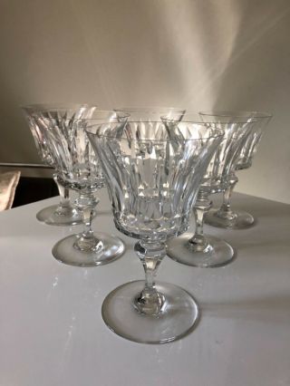 Set Of 6 Baccarat Crystal Balmoral Design Tall Water Goblets Wine Glasses 6.  5