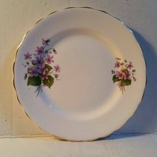 Vintage Rosina Fine Bone China England 7 1/8 " Plate Violets