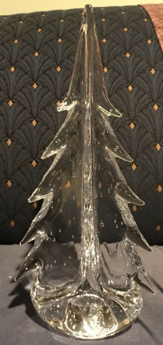 Simon Pearce Handcrafted Glass 12” Bubble Evergreen Tree