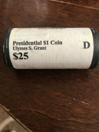 2011 D United States Ulysses S.  Grant Presidential $1 Coins $25 Roll