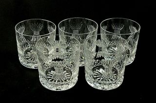 Millennium Series By Waterford Prosperity Old Fashioneds 3 1/4 " Set Of 5