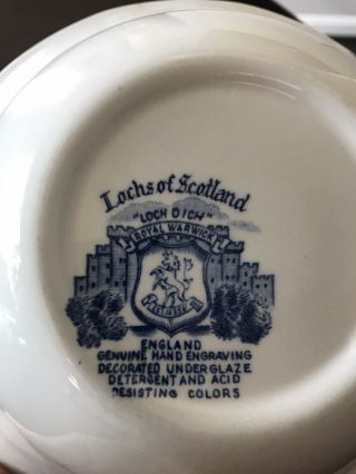 Royal Warwick Blue LOCHS OF SCOTLAND 8 1/2 