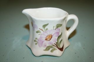 Vintage Cash Family Erwin Tennessee Hand Painted Purple Flower Creamer