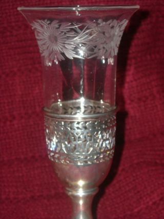 GORGEOUS TIFFANY & CO STERLING CRYSTAL VASE appr.  6 1/4 