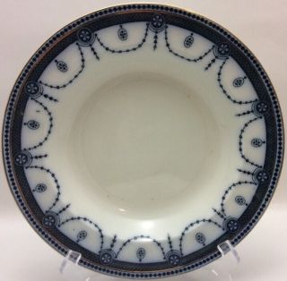 Wood & Sons Royal Semi - Porcelain Flow Blue Pasta Bowl\plate Venice 10 1/4 "