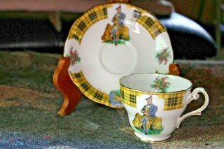 Royal Standard Bonnie Scotland Fine Bone China Tea Cup & Saucer Set Clan Macleod