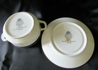 Vintage Royal Worcester China Flat Cream Soup & Saucer Avalon Firenze (B5/245 - 5 3