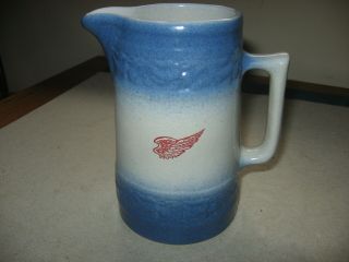 Modern Red Wing Stoneware Cherryband Pitcher With Red Wing Logo