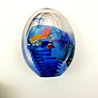 Mark Monson Glasshouse Studio Art Glass Paperweight Signed WFS9006 3