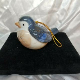 Vintage Takahashi Blue Bird Potpourri Pomander Porcelain Figurine