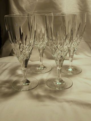 4 Waterford Crystal Lismore " Nouveau " Crystal Water Goblets Wine,  No Box