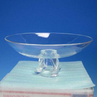 Signed Steuben Crystal - Large Glass Footed Centerpiece Fruit Bowl - 13½ Inches