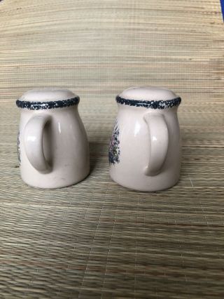 Home and Garden Party Floral Stoneware Salt and Pepper shakers 3.  5 
