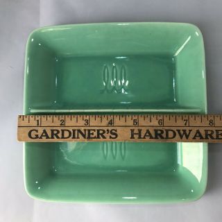 Mid Century Green Stangl Divided Relish Dish Tray Nuts Candy Vintage Square MCM 3