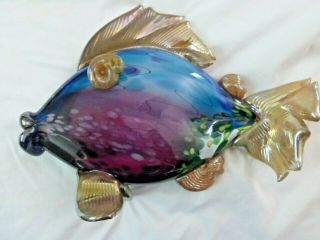 Art Glass Fish By Paul Allen Counts (california / Hawaii),  Signed