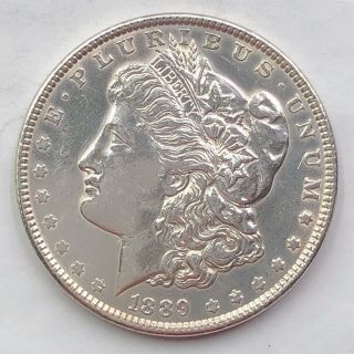 1889 Au Morgan Silver Dollar 90 Silver $1 Coin Us U52