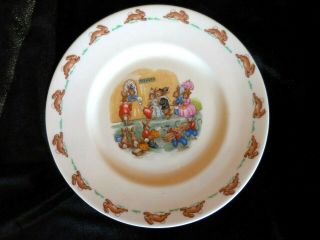 Ticket Queue Design Bunnykins By Royal Doulton 8 " Plate Train Station