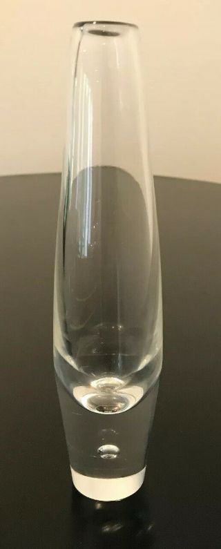 Steuben Glass Teardrop Bud Vase 7.  75 " Tall Signed