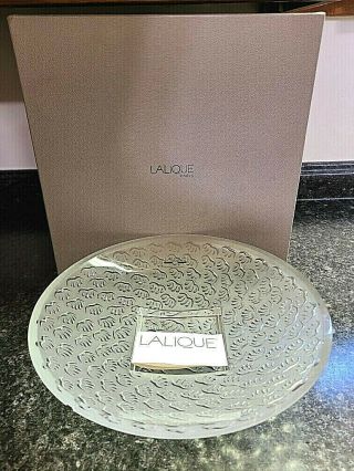 Lalique " Agadir " Crystal 11 " Centerpiece Bowl Signed,  Authentic,