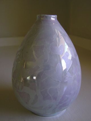 Epiag Czech Czechoslovakia Mini Lavender Lustre Vase Luster 3