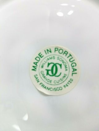 Williams Sonoma Artichoke Serving Plate White Divided Made In Portugal