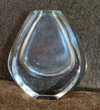 Baccarat Crystal Art Glass Signed Vase Neptune Teardrop
