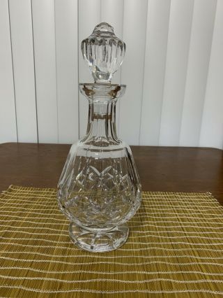 Waterford Cut Crystal Lismore Footed Brandy Decanter With Stopper