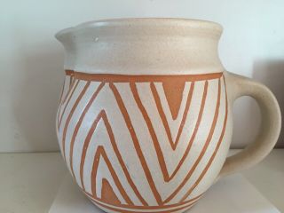 Vintage Ceramic Studio Art Pottery Pitcher Sally Ann Endleman 6 - 1/2”