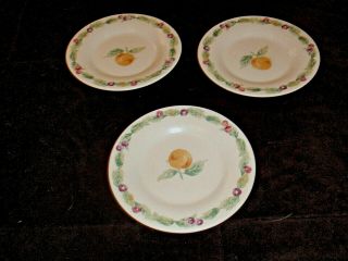 Vintage Set Of Three (3) Pfaltzgraff Jamberry 8 " Salad Plates