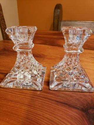 Waterford Crystal Lismore Candlestick 4 " Set Of 2