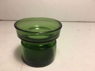 Vintage Mcm Dansk Designs Ihq Green Glass Candle Holder Quistgaard Denmark
