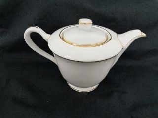 Vintage Cenpor Limoges France Porcelain China Teapot W/ Gold Trim