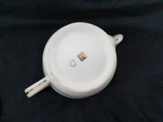 Vintage CENPOR Limoges France Porcelain China Teapot w/ Gold Trim 3