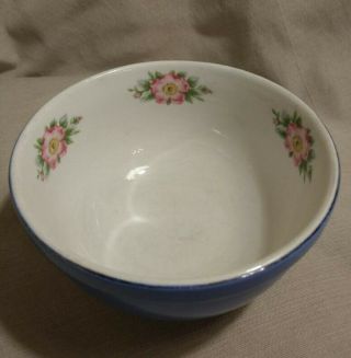 Vintage Hall Superior Quality Kitchenware 6 " Blue Bowl Made Usa