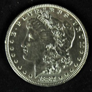 1887 Morgan Silver Dollar - Bu - Bright White Luster - 2