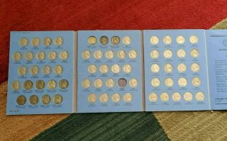 Ds Whitman 64/65 Near Complete 1938 - 61 Jefferson Nickle Set Just Needs 1950 - D