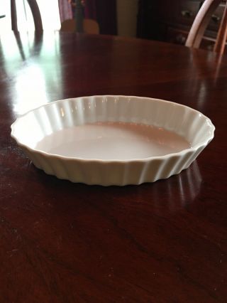 Apilco French White Porcelain Traditional Oval Creme Brulee Dish