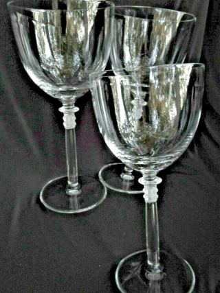 3 Hoya Glass ENTASIS CLEAR blown crafted,  7 1/4 