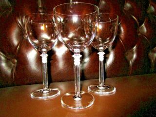 3 Hoya Glass ENTASIS CLEAR blown crafted,  7 1/4 