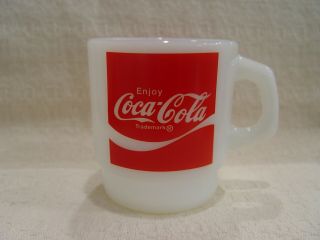 Anchor Hocking Coca - Cola Coke Soda Stacking Advertising Coffee Mug