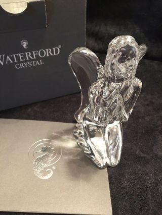 Waterford Crystal Kneeling Angel Figurine Sculpture Celestial Series