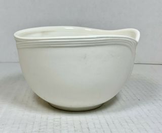 Hand Crafted GORHAM China Bowl - Brilliant White with Embossed Linen Flowers 2